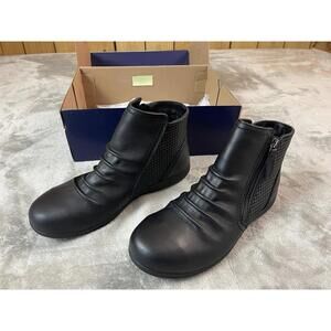 Rockport womens Rk762 Daisey Work Womens Steel Toe Side-zip Boot Black
